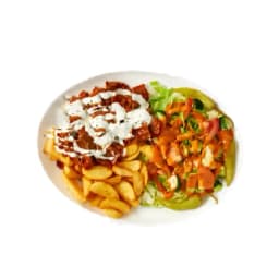 Kebab lohkoperunoilla